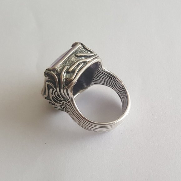 Silpada Lavender CZ Sterling Silver Ring 7 - Picture 6 of 7